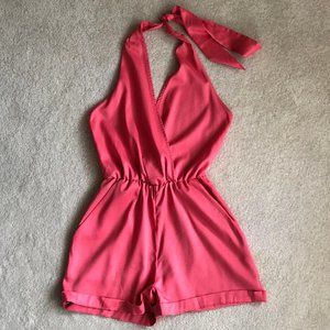 Stylish Pink Halter Romper